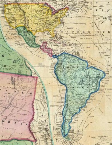 maps of california gold rush. Sailing to California for GOLD