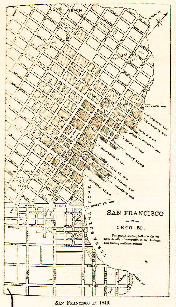 the gold rush 1849. of the map: HERE